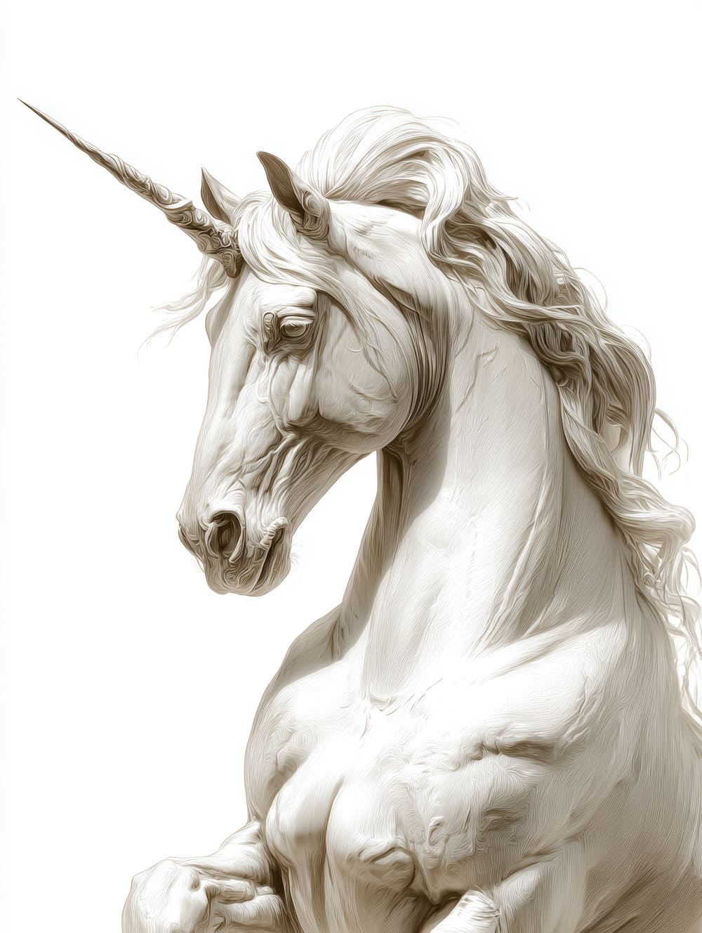 Tableau Licorne De Profil Noble