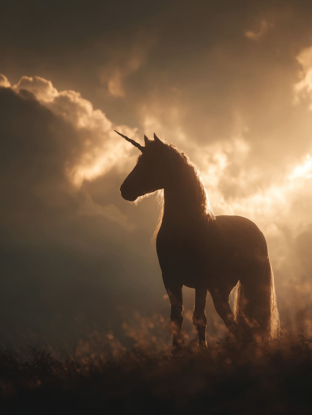 Tableau Licorne En Contre-Jour