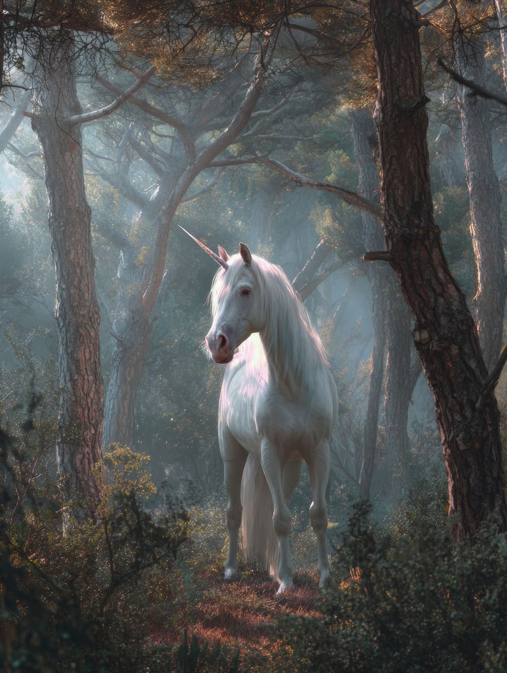 Tableau Licorne En Forêt Enchantée Sobre