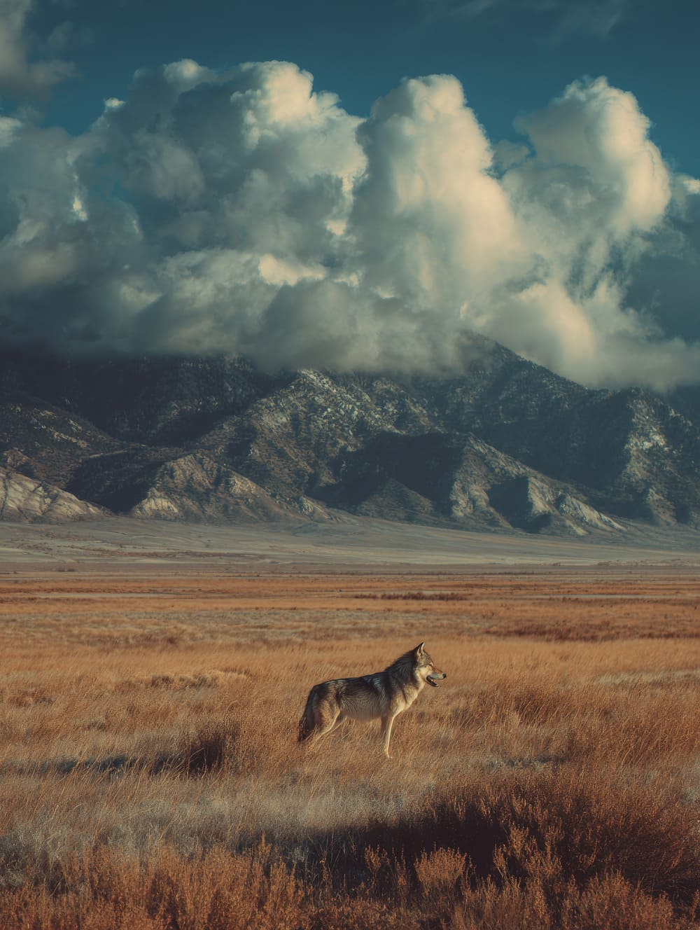 Tableau Loup Et Paysage Majestueux