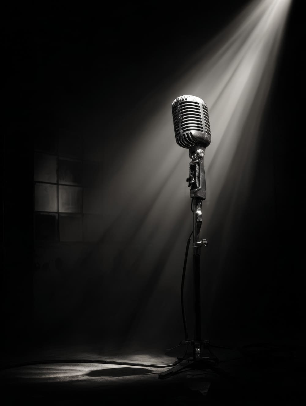 Tableau Micro De Rockeur Vintage Sous Lumière Unique