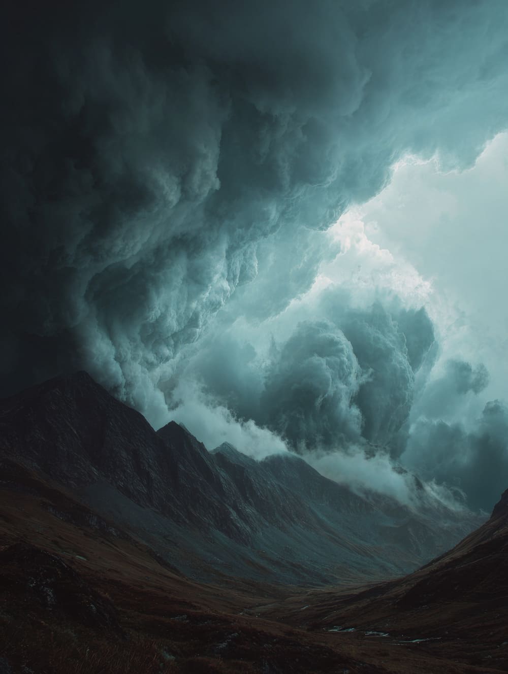 Tableau Montagne Dans La Tempête