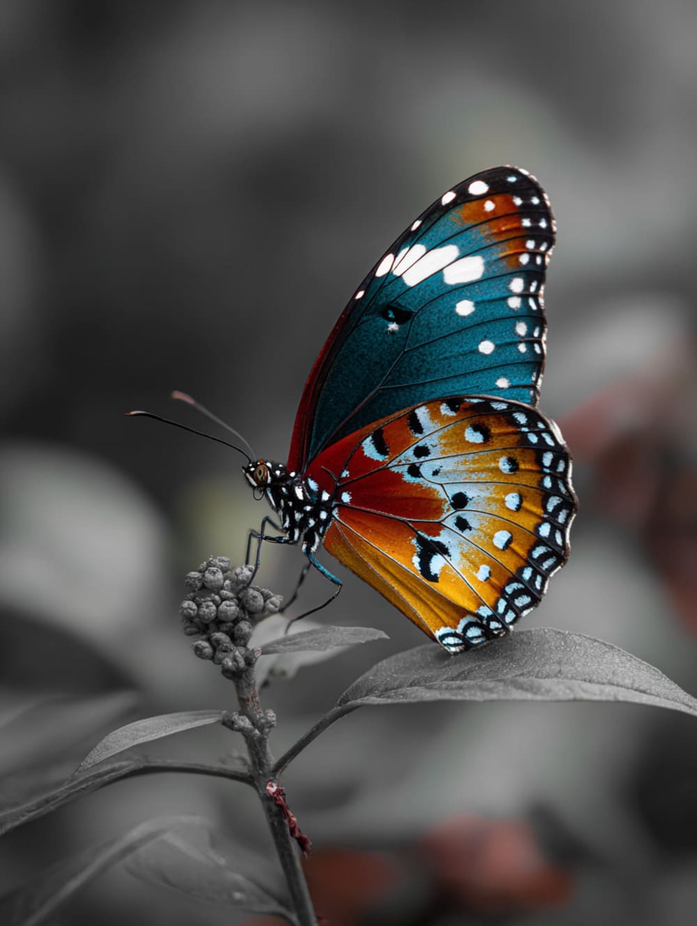 Tableau Papillon Couleur Sélective