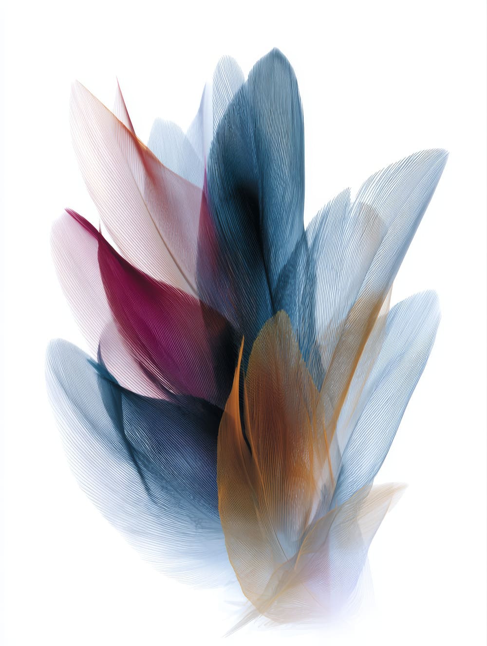 Tableau Plume Abstraite Artistique