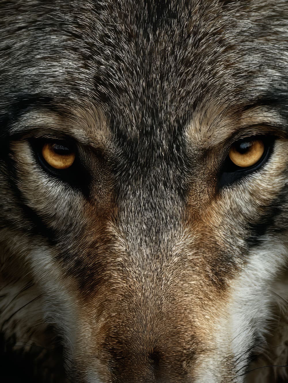 Tableau Regard De Loup (Portrait Serré)