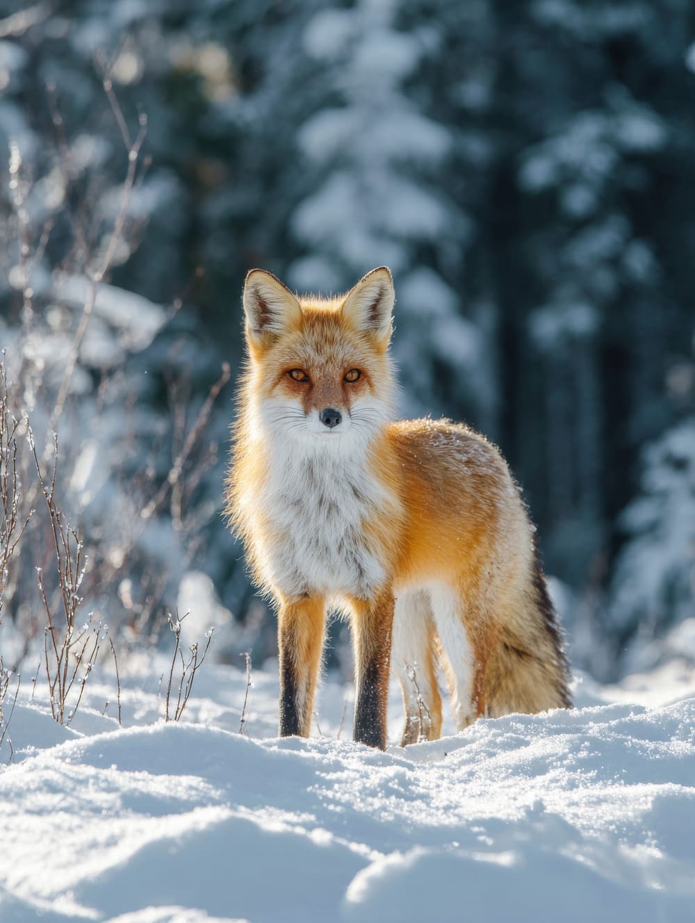 Tableau Renard Dans La Neige