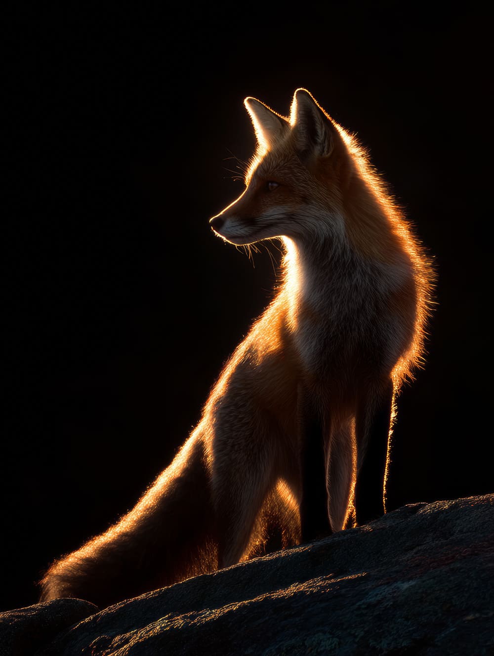 Tableau Renard En Contre-Jour