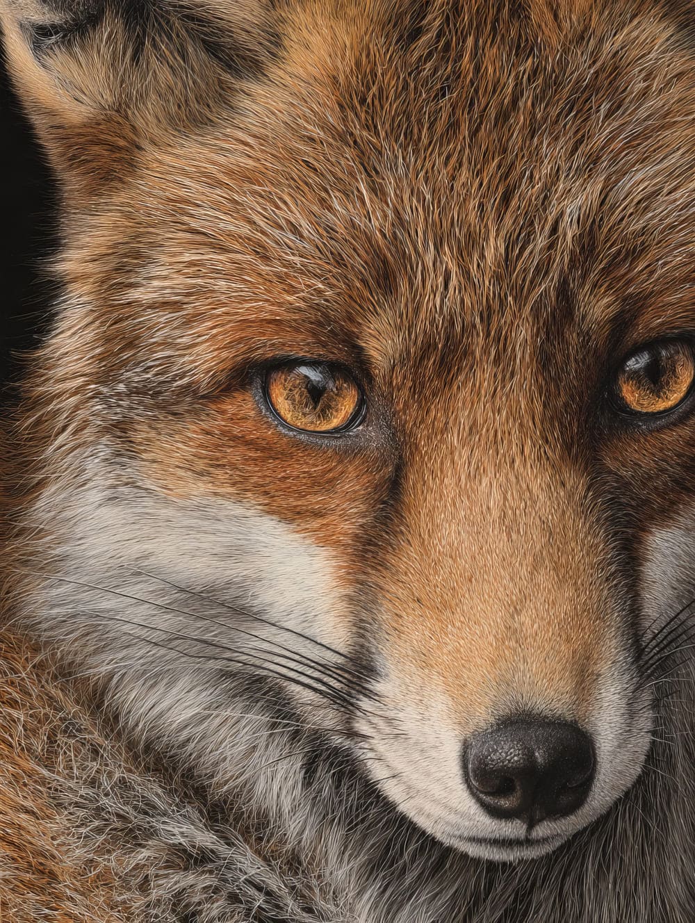 Tableau Renard En Gros Plan (Portrait)