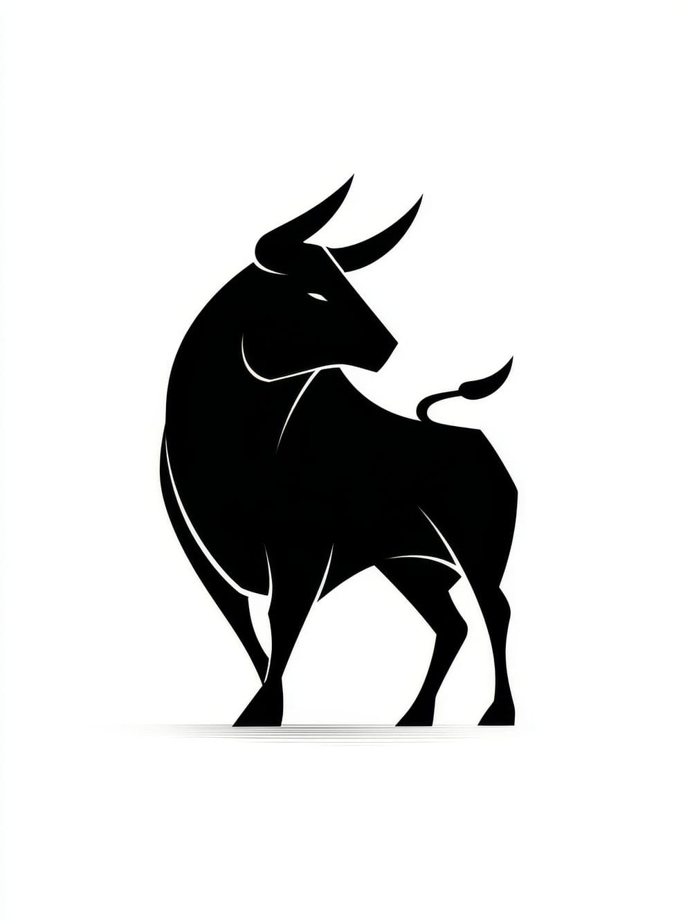 Tableau Taureau Minimaliste