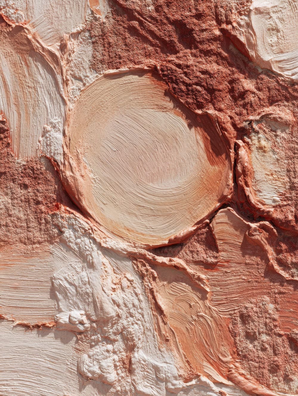 Tableau Terracotta Abstrait Texturé