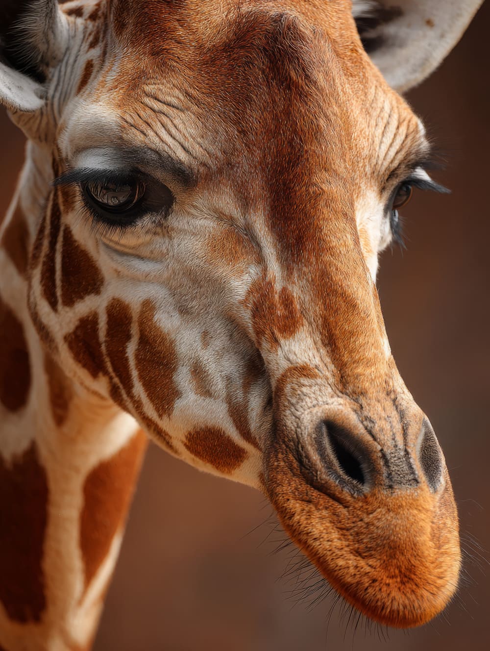 Tableau Tête De Girafe En Gros Plan