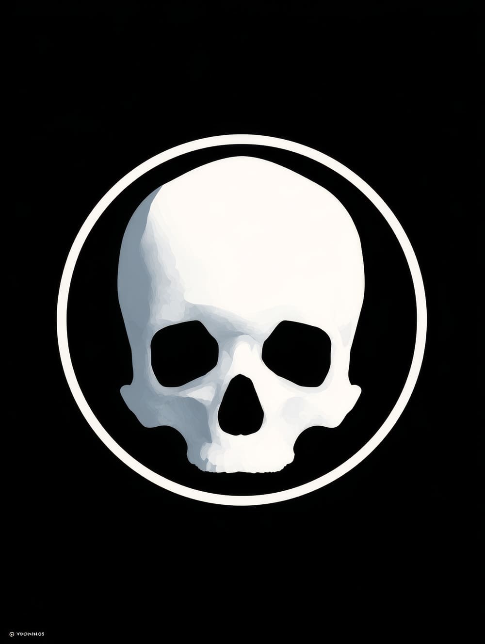 Tableau Tête De Mort Minimaliste