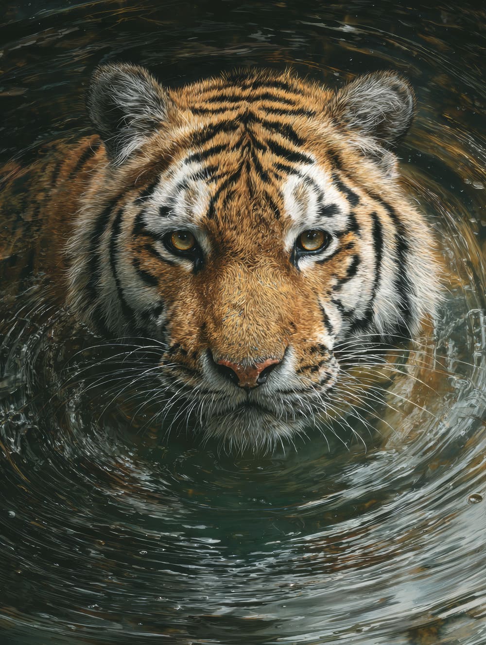 Tableau Tigre Dans L’Eau