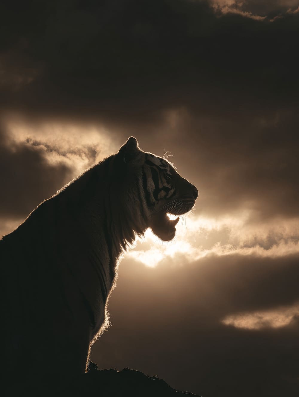 Tableau Tigre En Contre-Jour