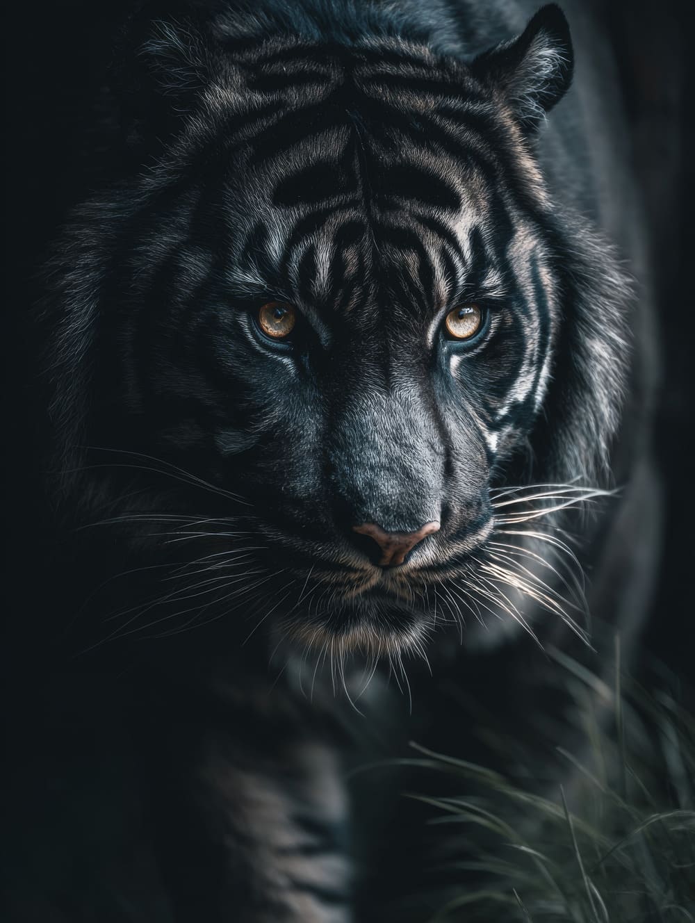 Tableau Tigre Noir (Version Rare / Luxe)