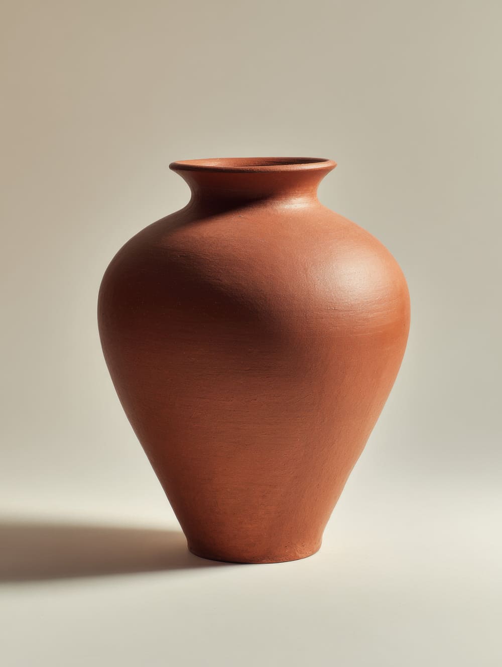 Tableau Vase Terracotta Isolé (Fond Clair)