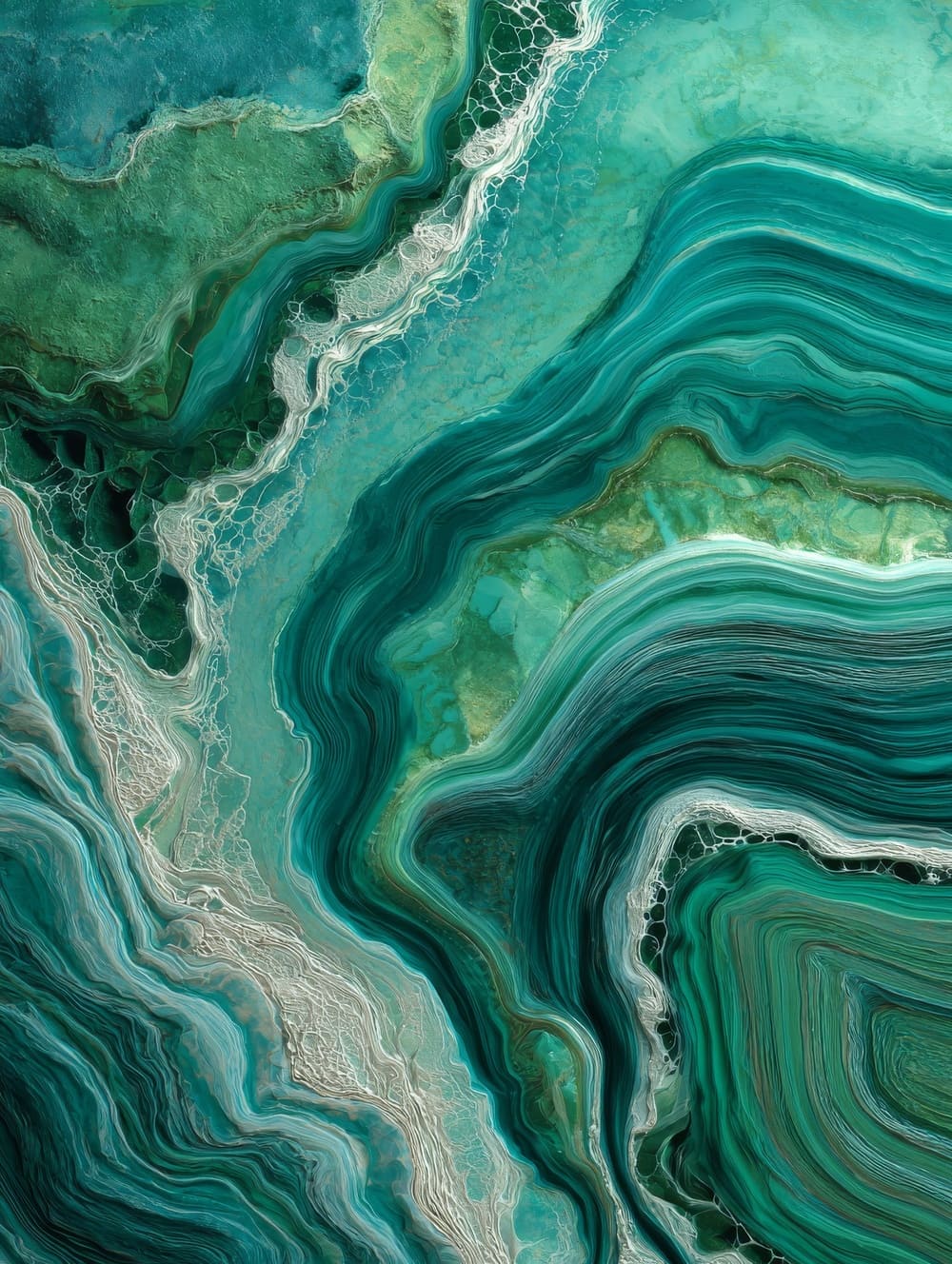 Tableau Abstrait Vert