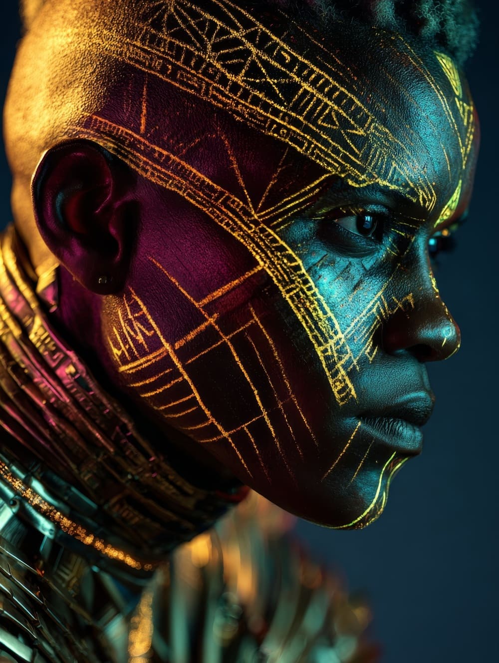 Tableau Africain Futuriste