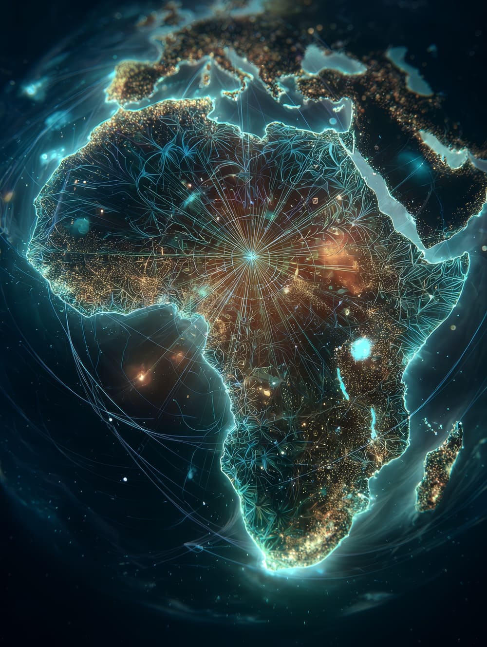 Tableau Afrique Cosmique (Symboles & Énergie)