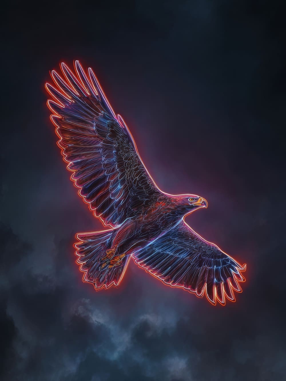 Tableau Aigle Néon