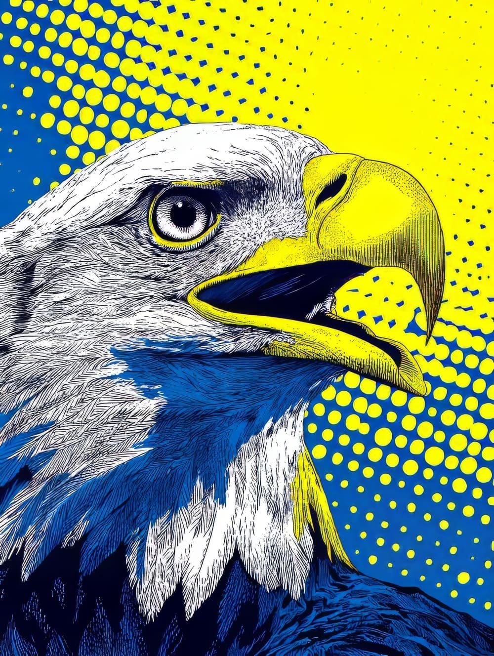 Tableau Aigle Pop Art