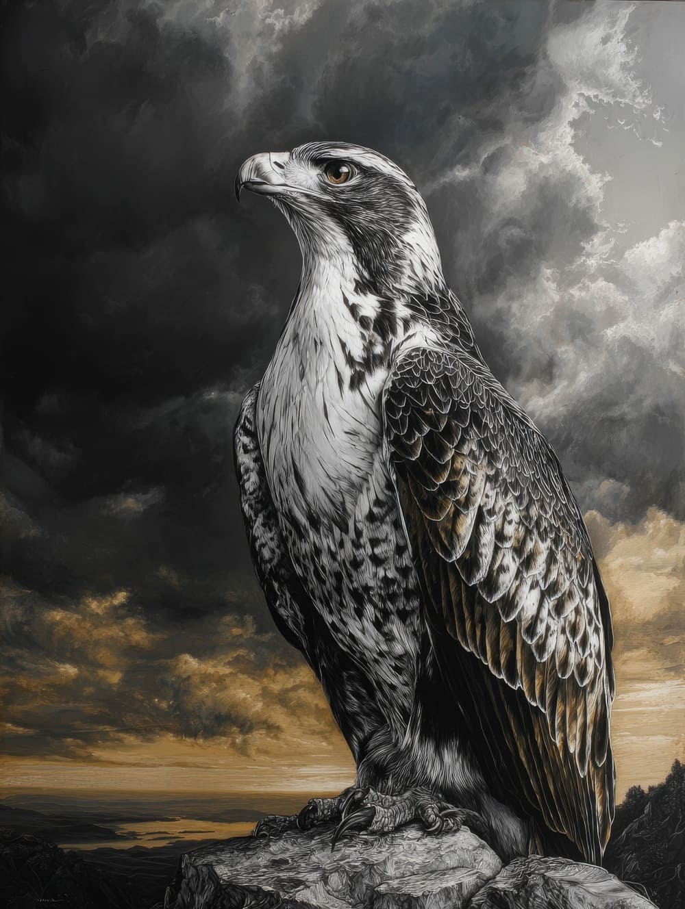 Tableau Aigle Style Peinture Classique Moderne