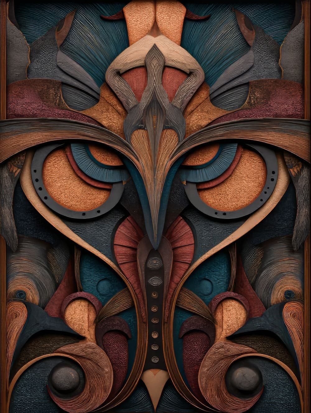 Tableau Amérindien Abstrait