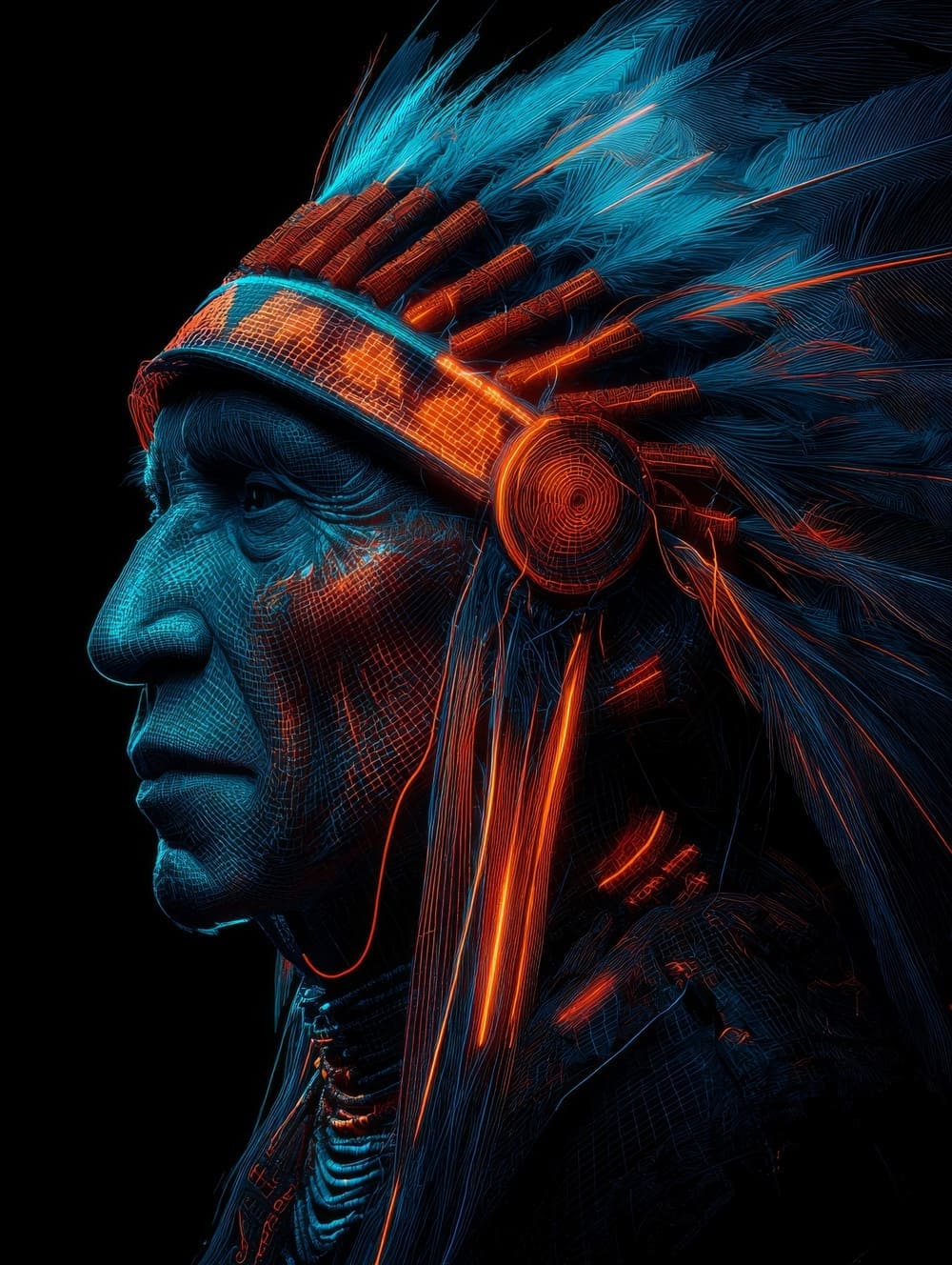 Tableau Amérindien Néon