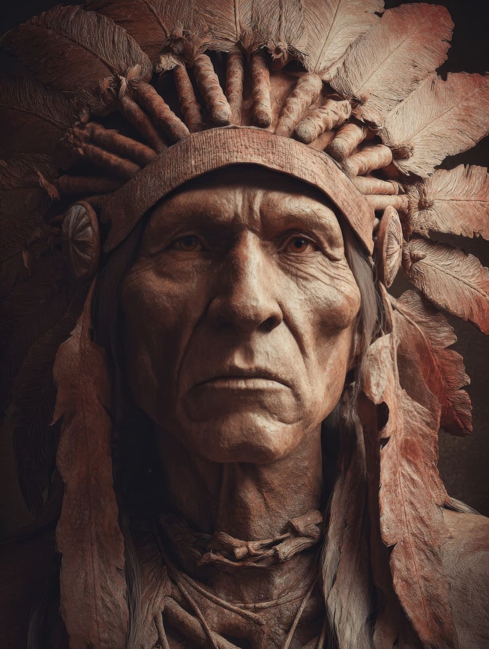 Tableau Amérindien Terracotta