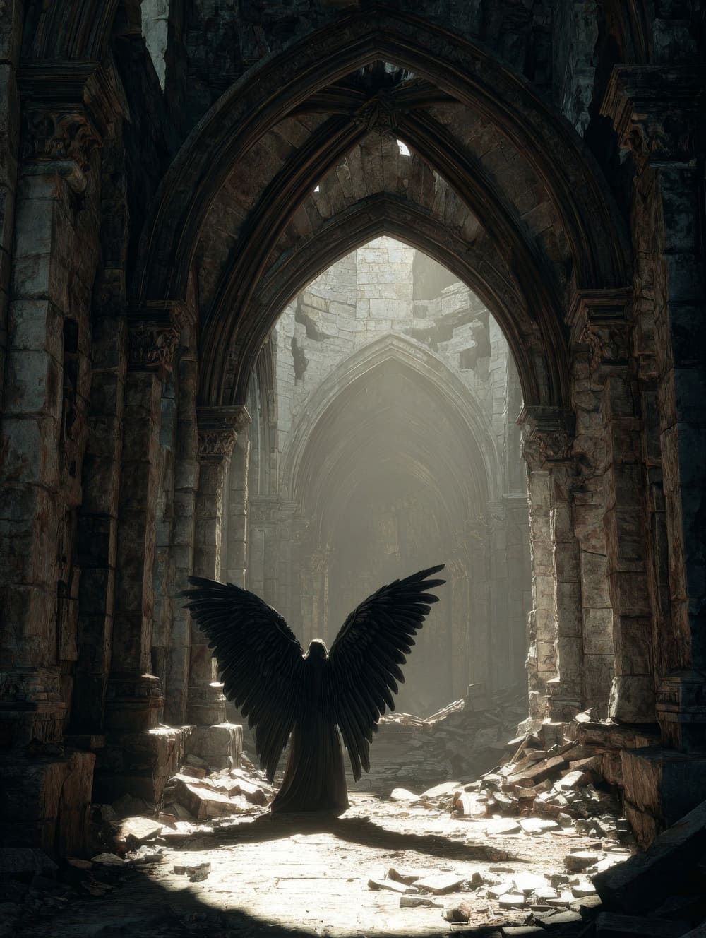 Tableau Ange Déchu Gothique