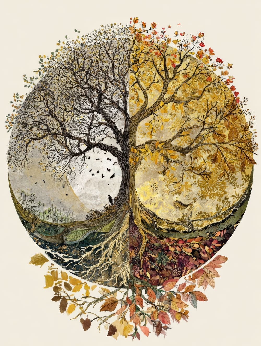 Tableau Arbre de Vie Cycle de la Vie