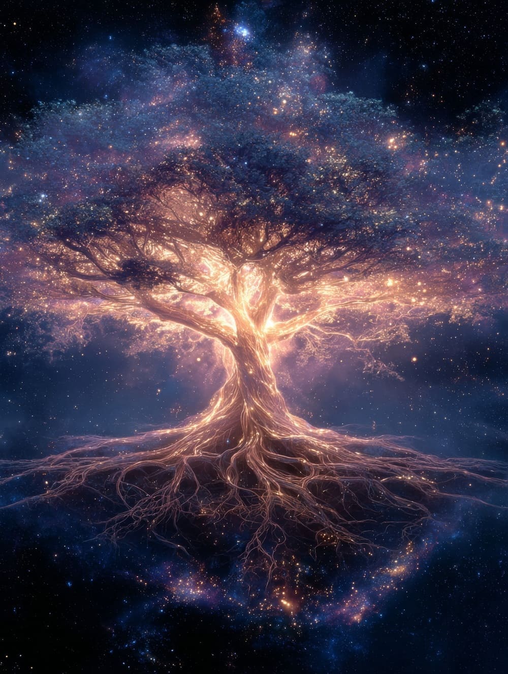 Tableau Arbre de Vie Galaxie Cosmique