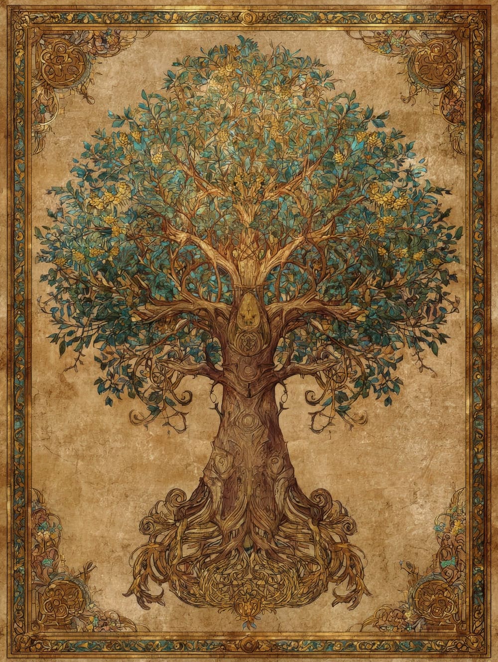 Tableau Arbre de Vie Médiéval