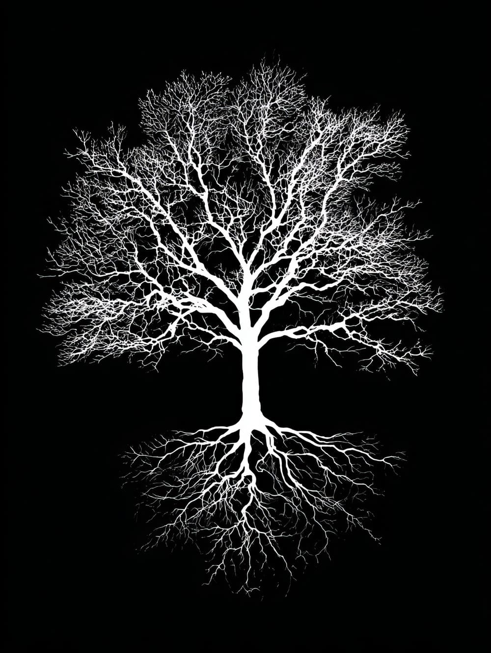 Tableau Arbre de Vie Monochrome