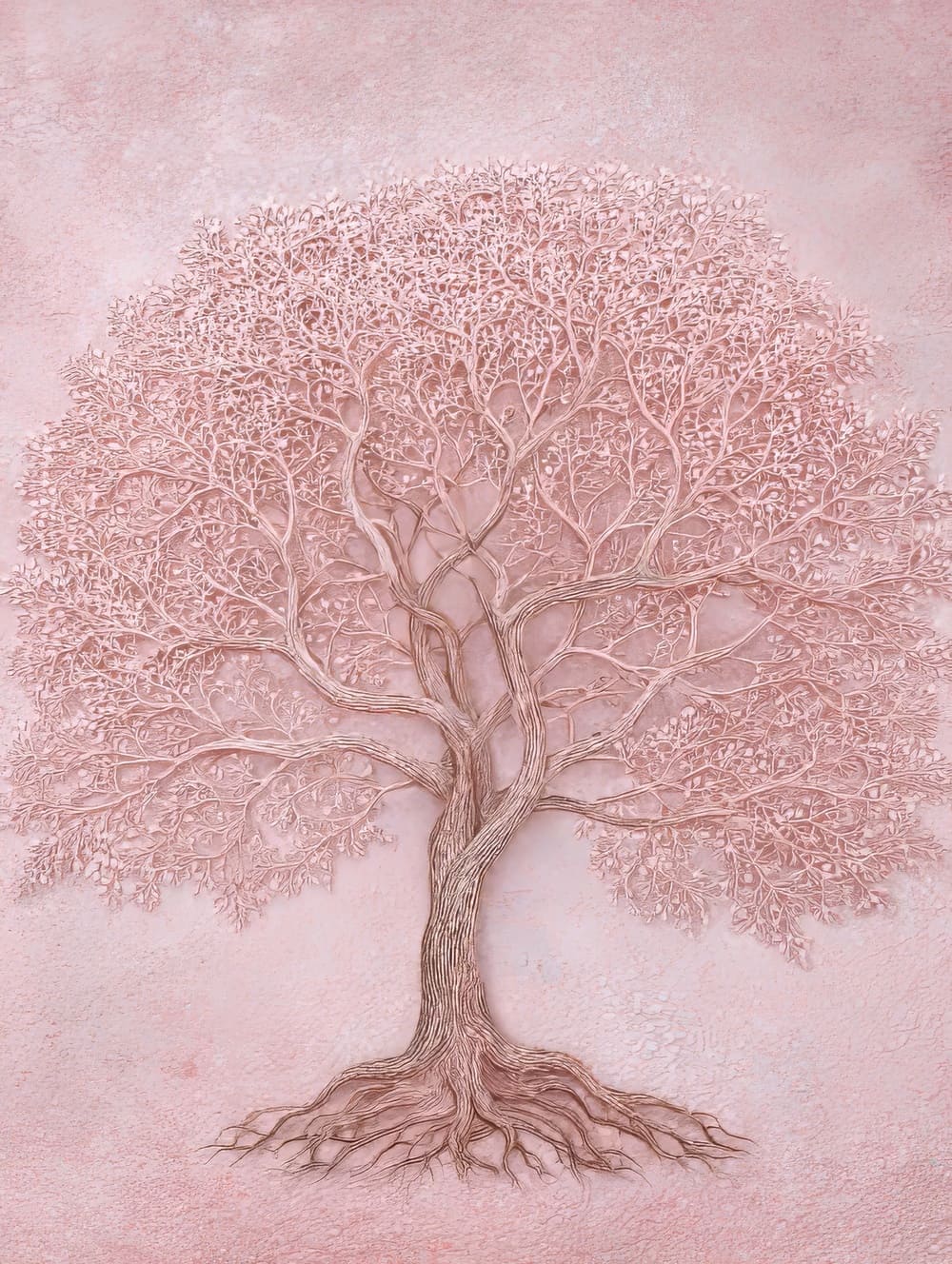 Tableau Arbre de Vie Rose