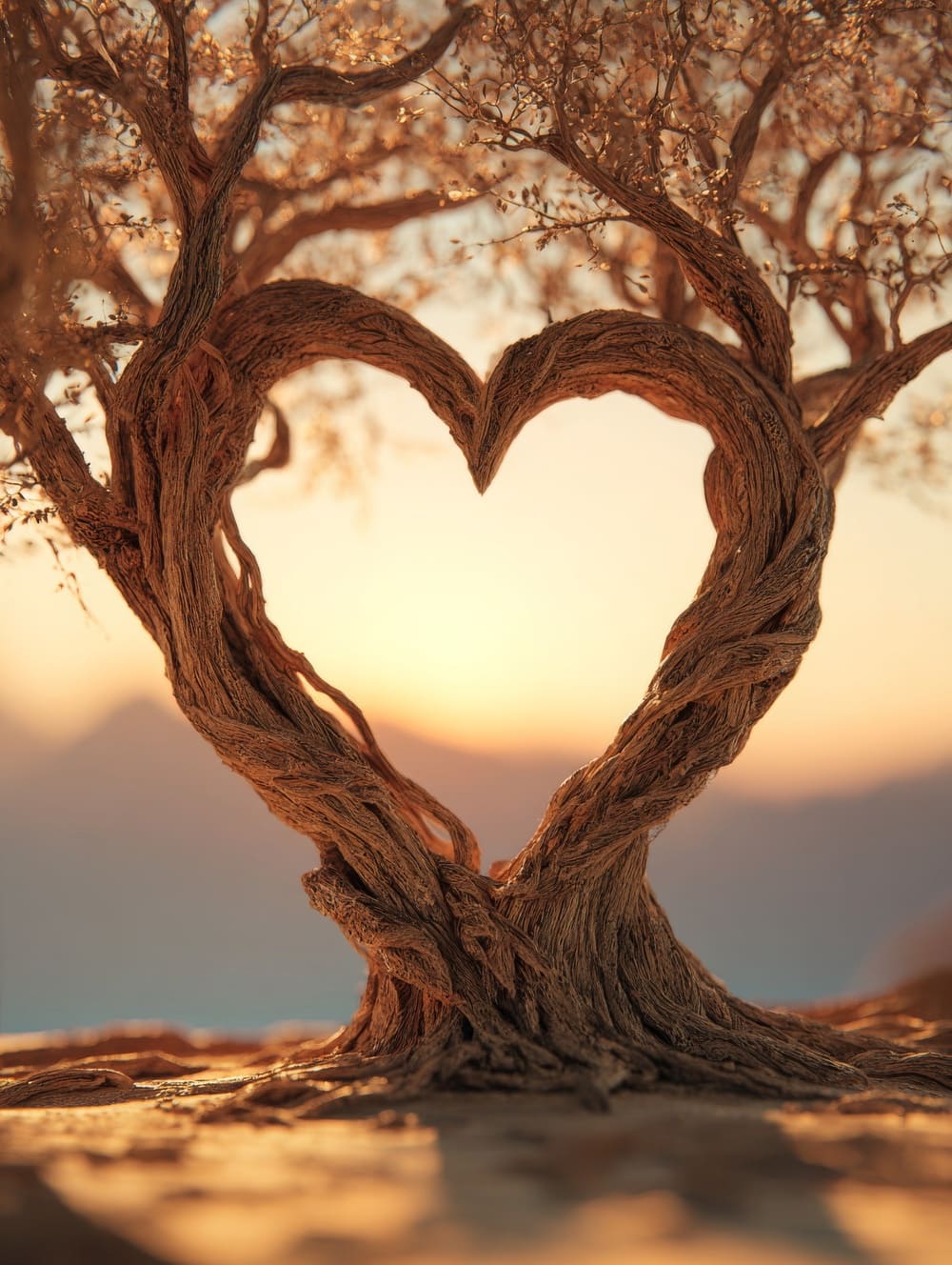 Tableau Arbre en Forme de Cœur