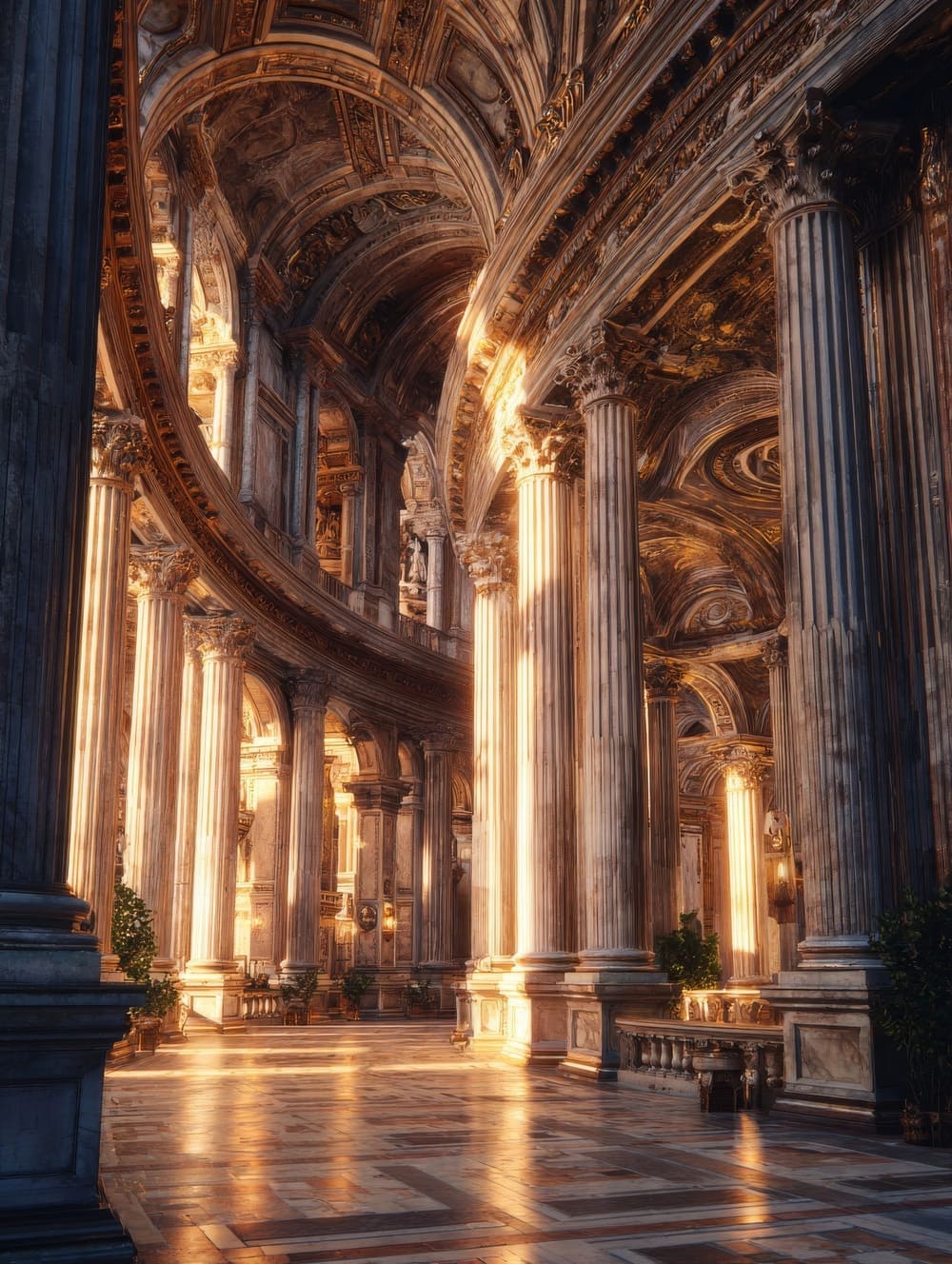 Tableau Architecture Romaine Colonnes & Arcades