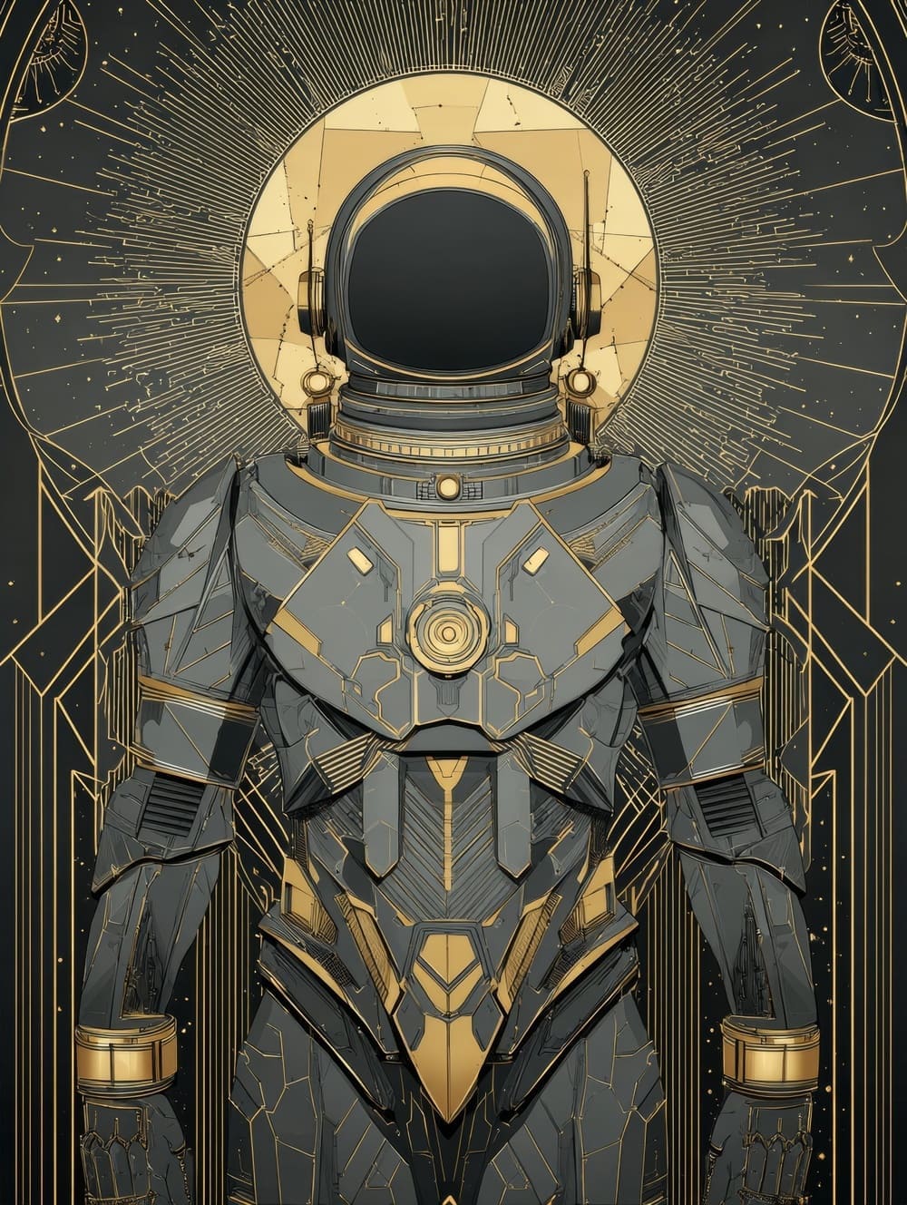 Tableau Astronaute Art Déco