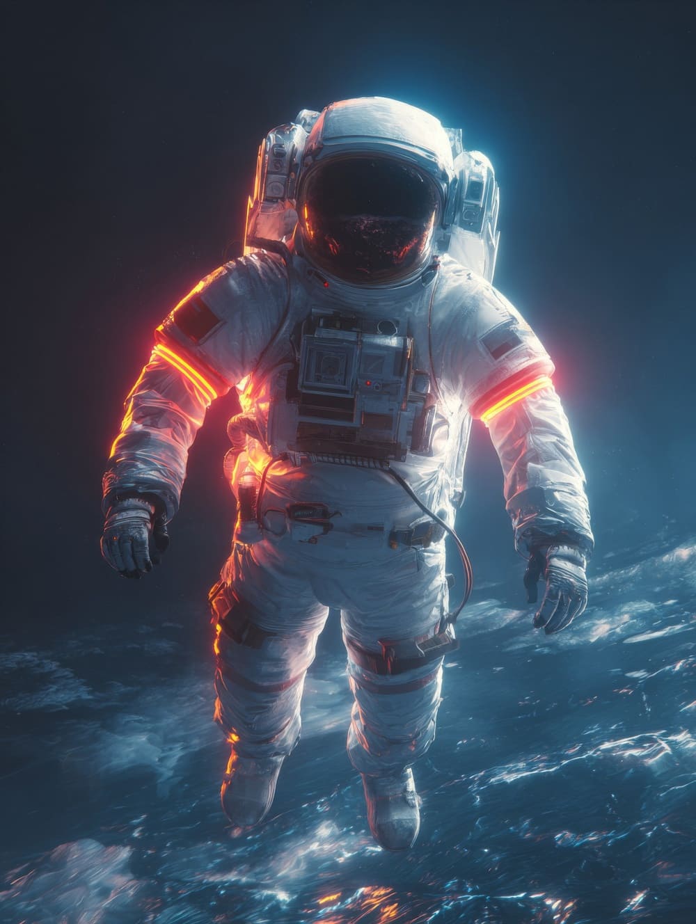 Tableau Astronaute Futuriste