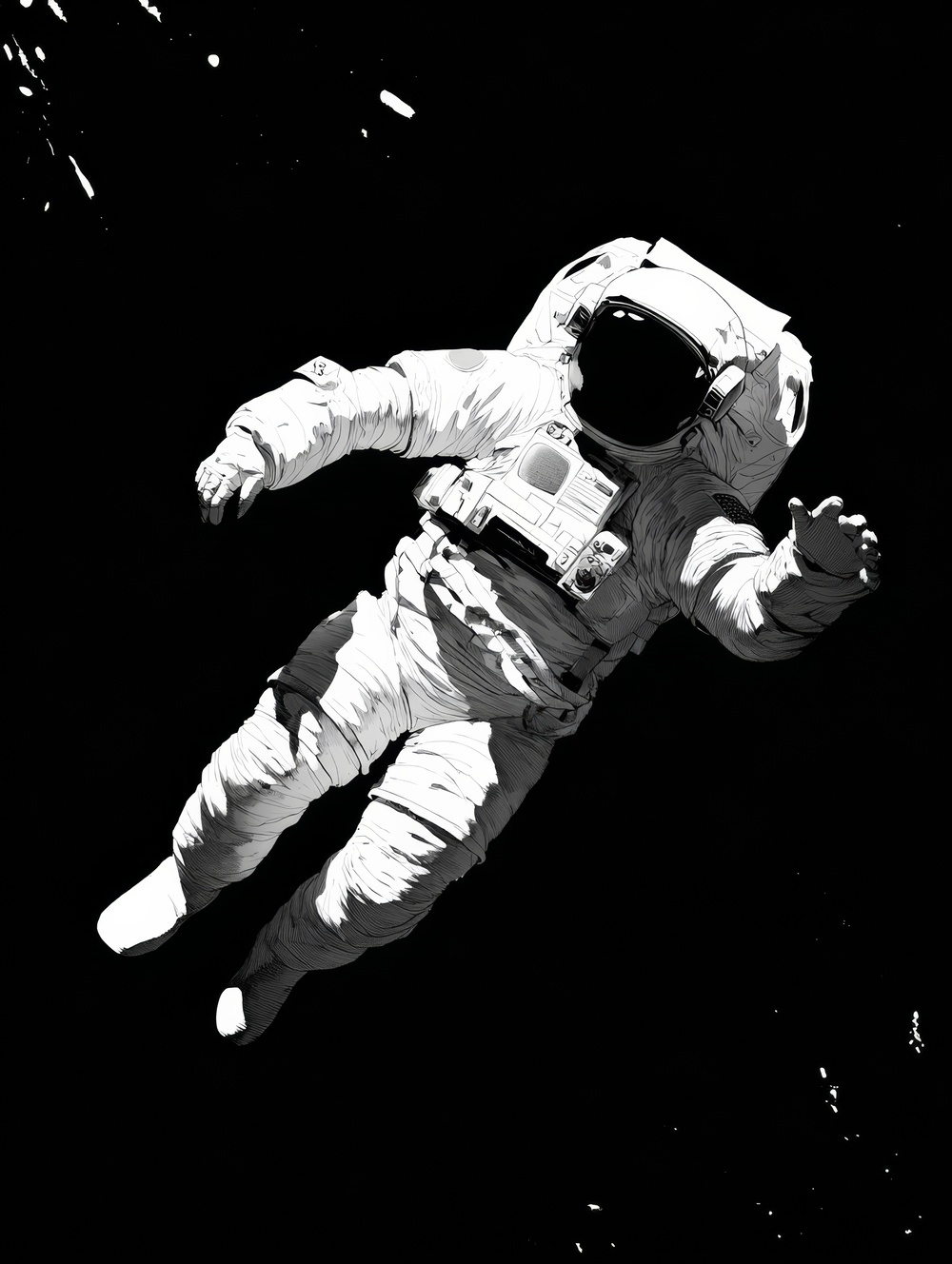 Tableau Astronaute Monochrome