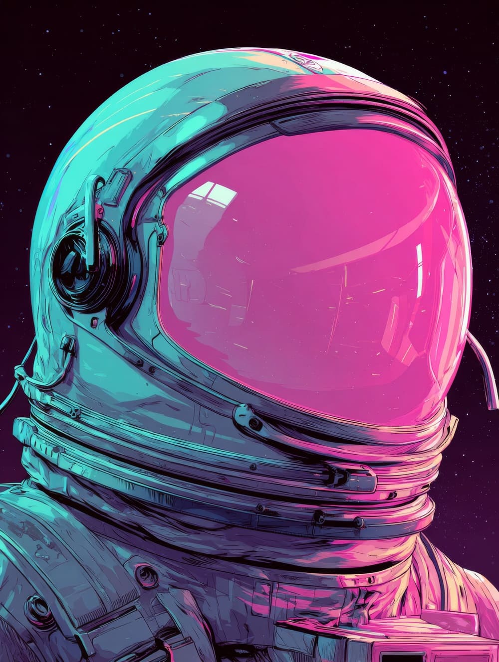 Tableau Astronaute Pop Art