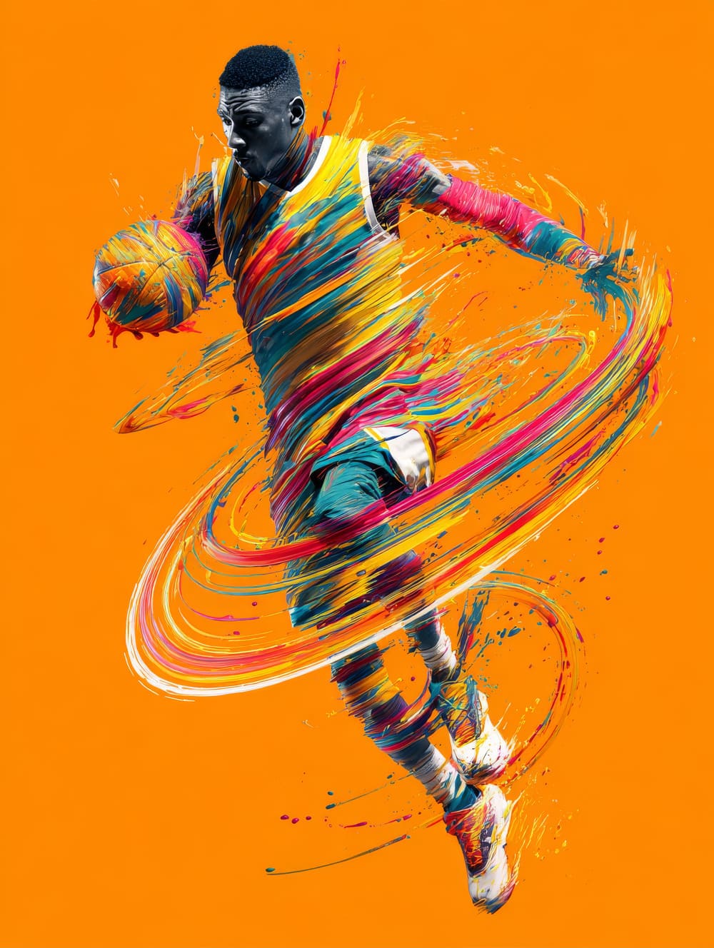 Tableau Basket Abstrait