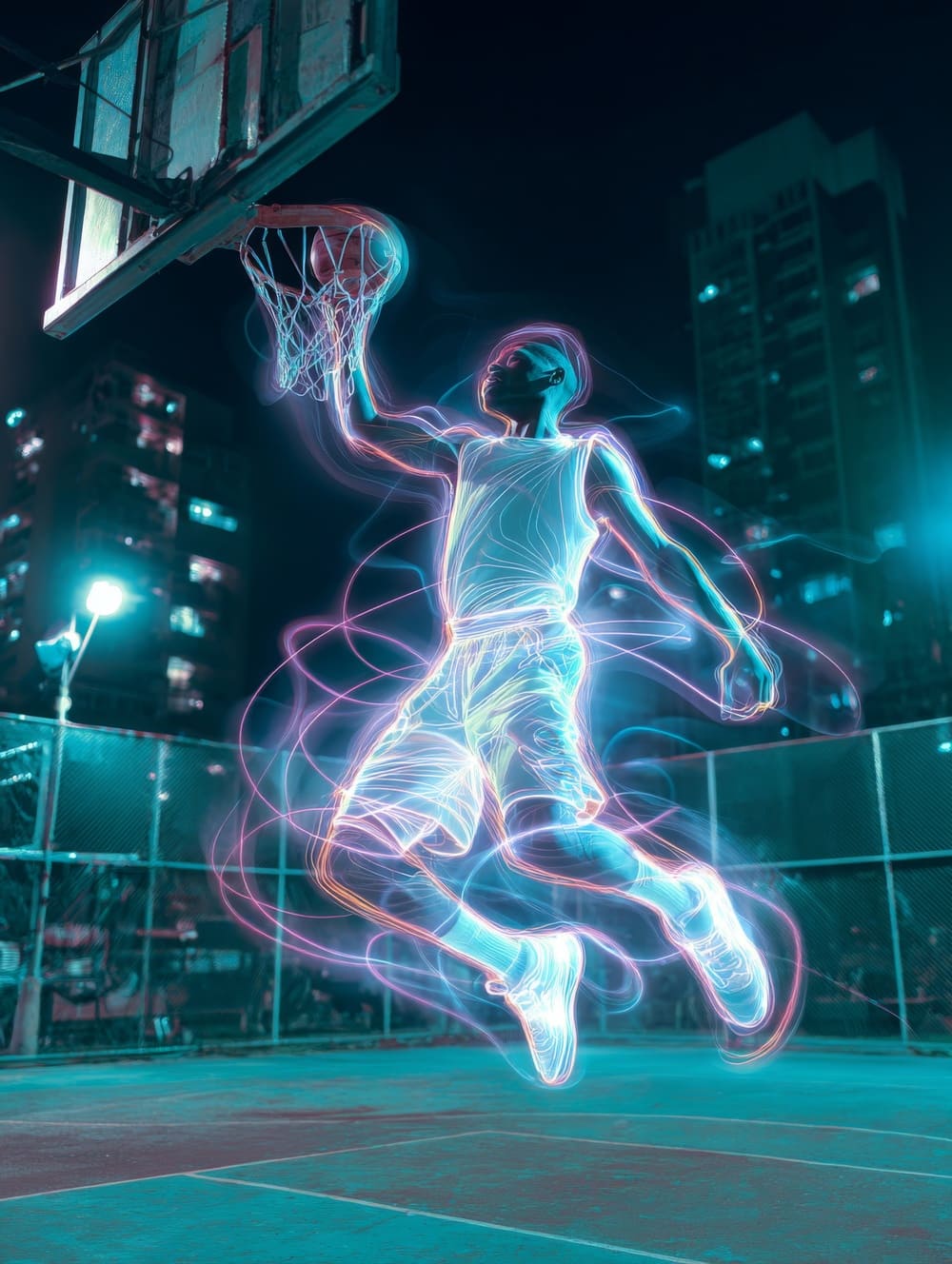 Tableau Basket Néon