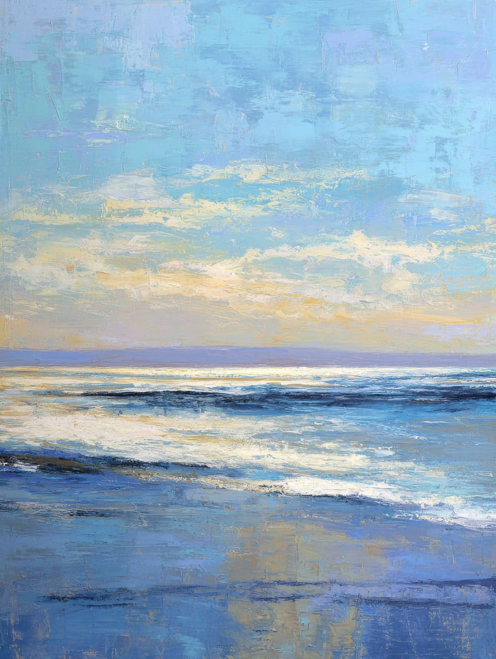 Tableau Bord de Mer Abstrait