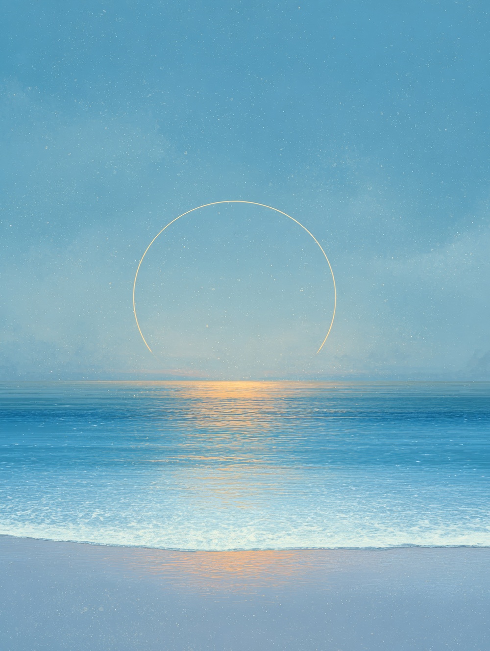 Tableau Bord de Mer Minimaliste