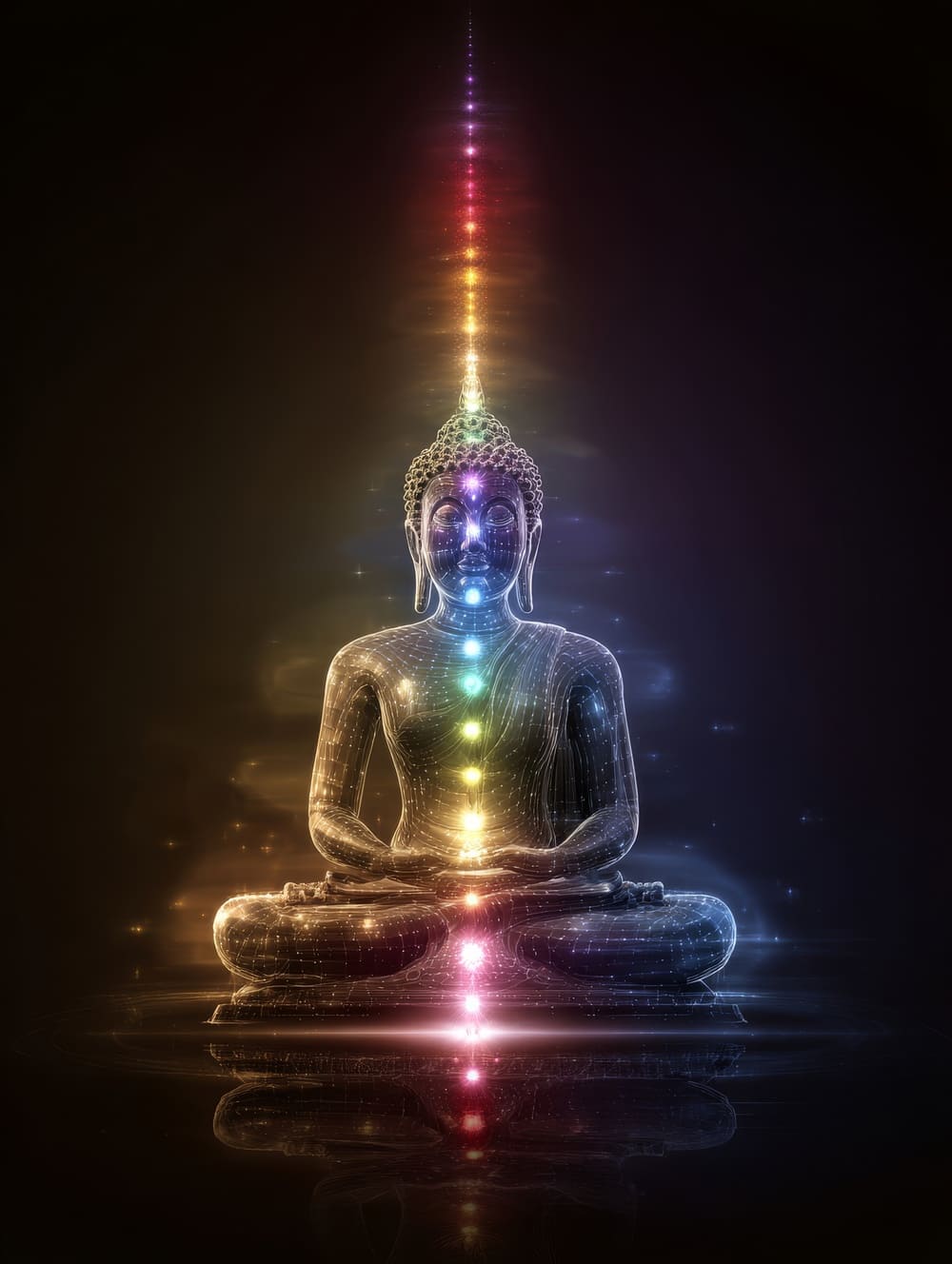 Tableau Bouddha & Chakras