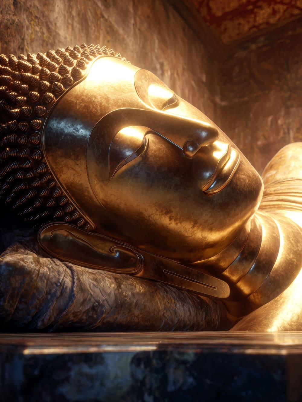 Tableau Bouddha Couché