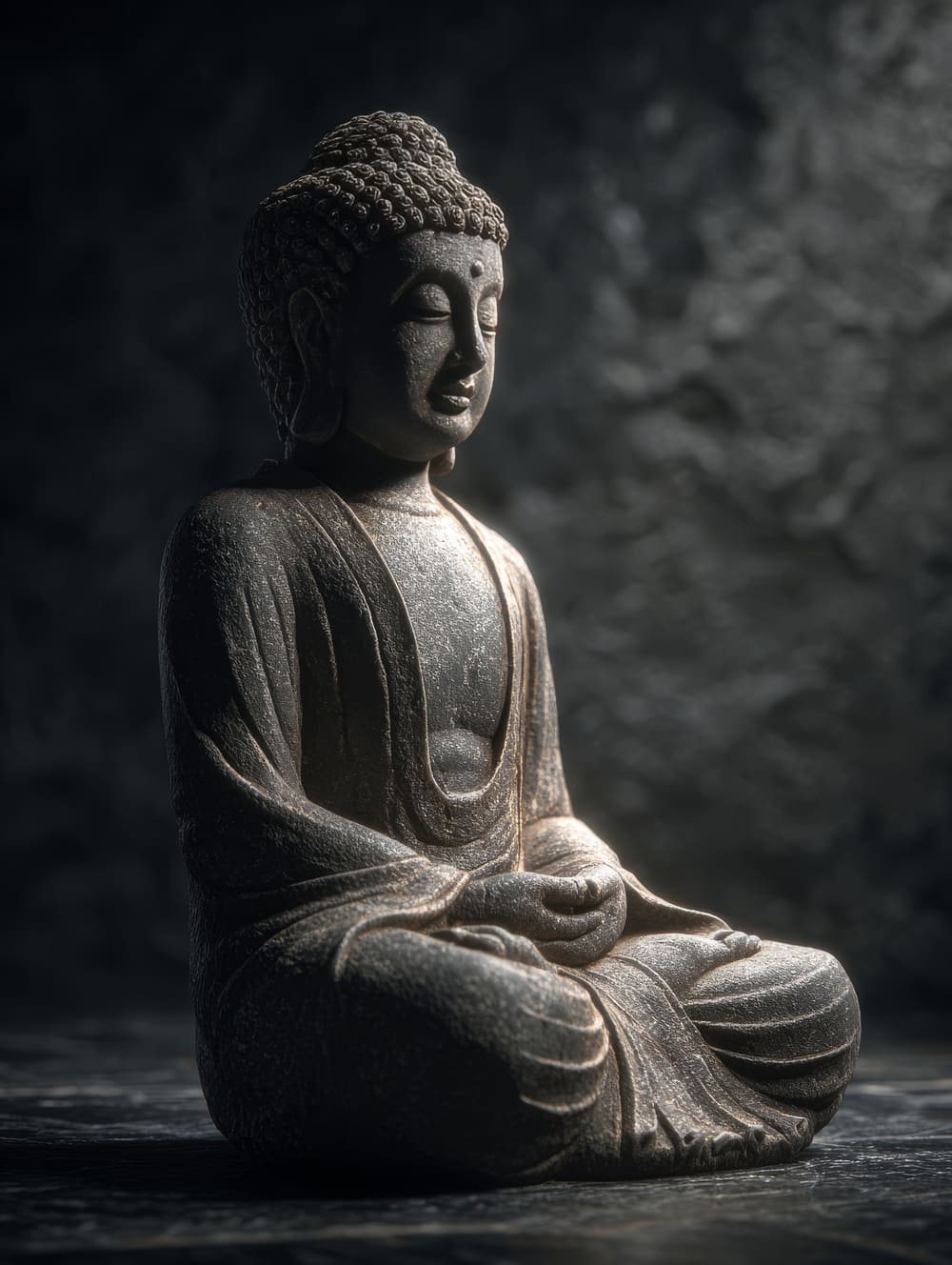 Tableau Bouddha Gris