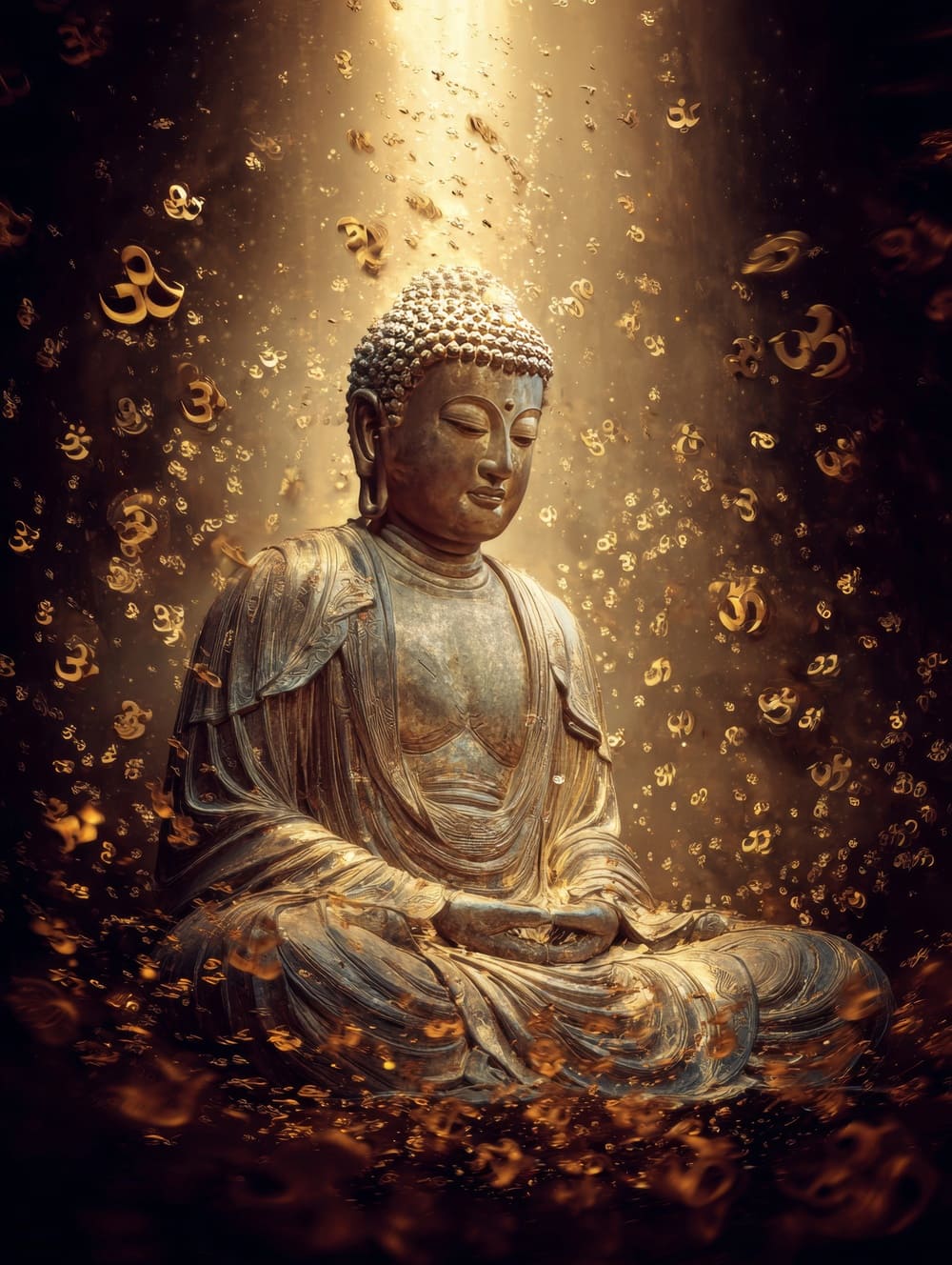 Tableau Bouddha Mantra Om