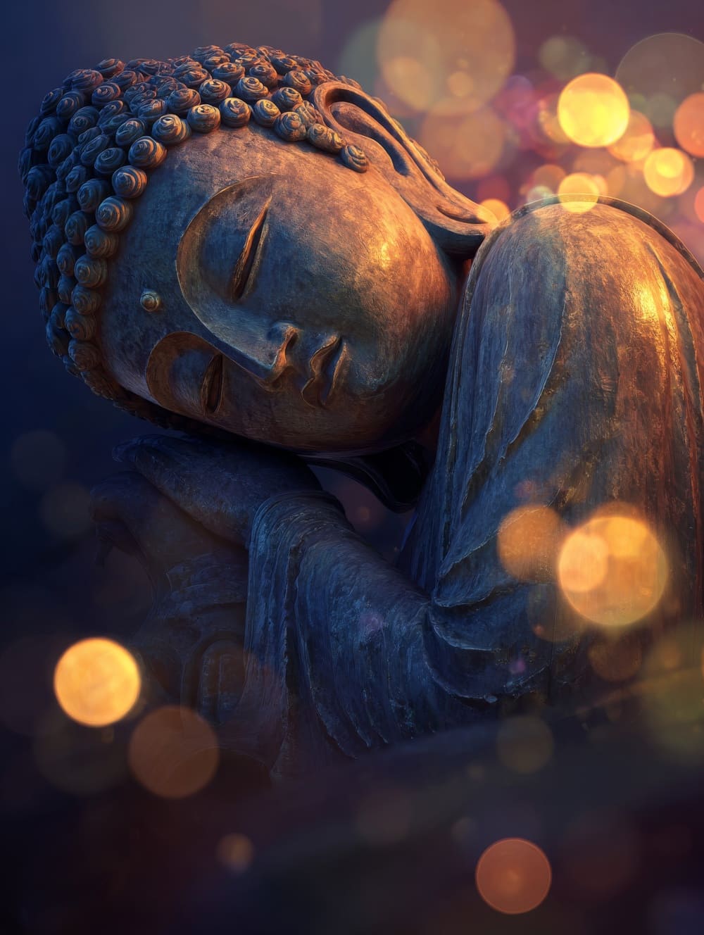 Tableau Bouddha Sommeil Paisible